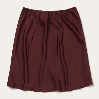 Wine Satin Skirt | Stetson Red