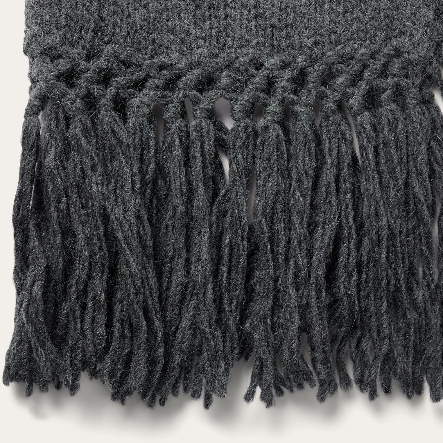 Charcoal Fringed Cardigan | Stetson Grey