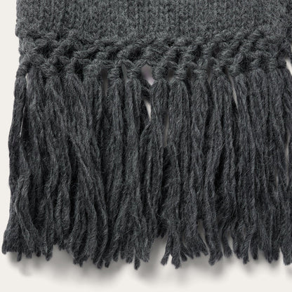 Charcoal Fringed Cardigan | Stetson Grey