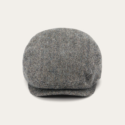 Wool Herringbone Driver Cap | Stetson Anthra Melange Herringbone