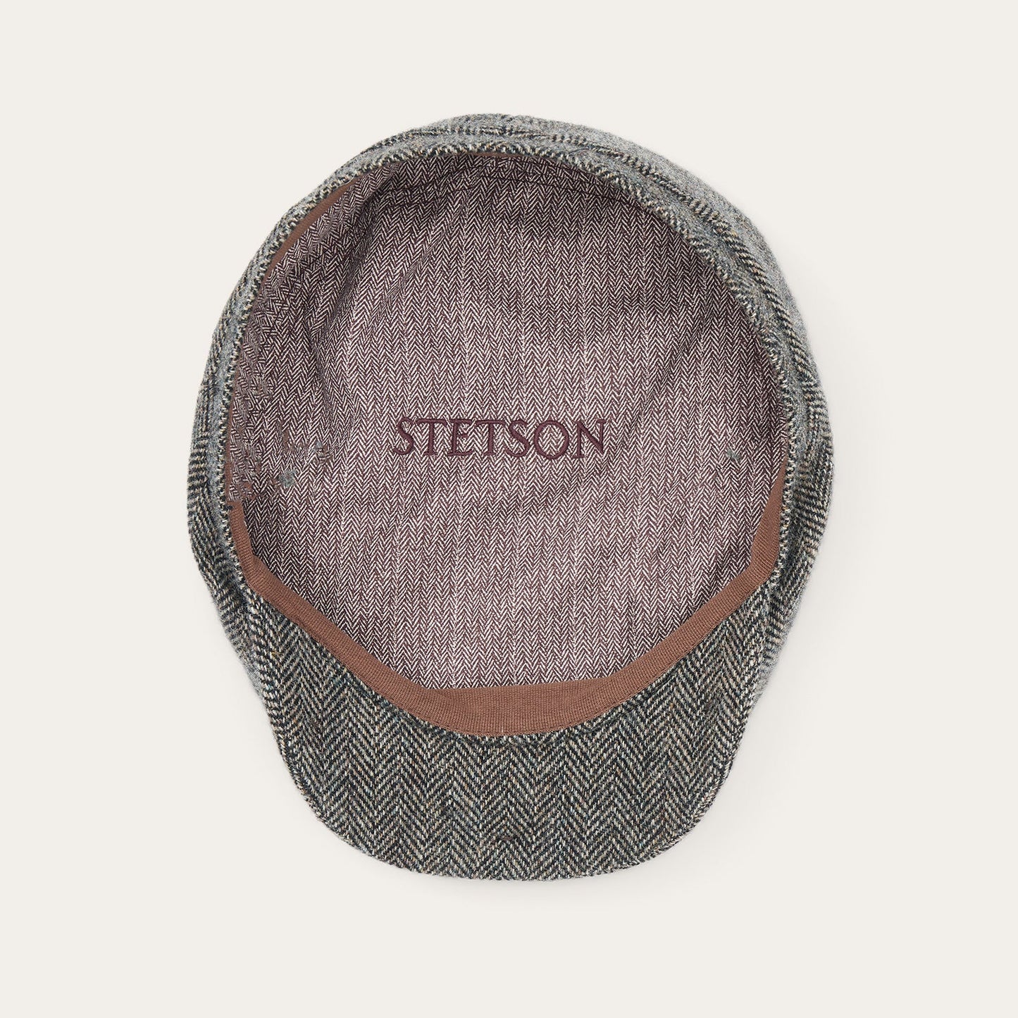 Wool Herringbone Driver Cap | Stetson Anthra Melange Herringbone