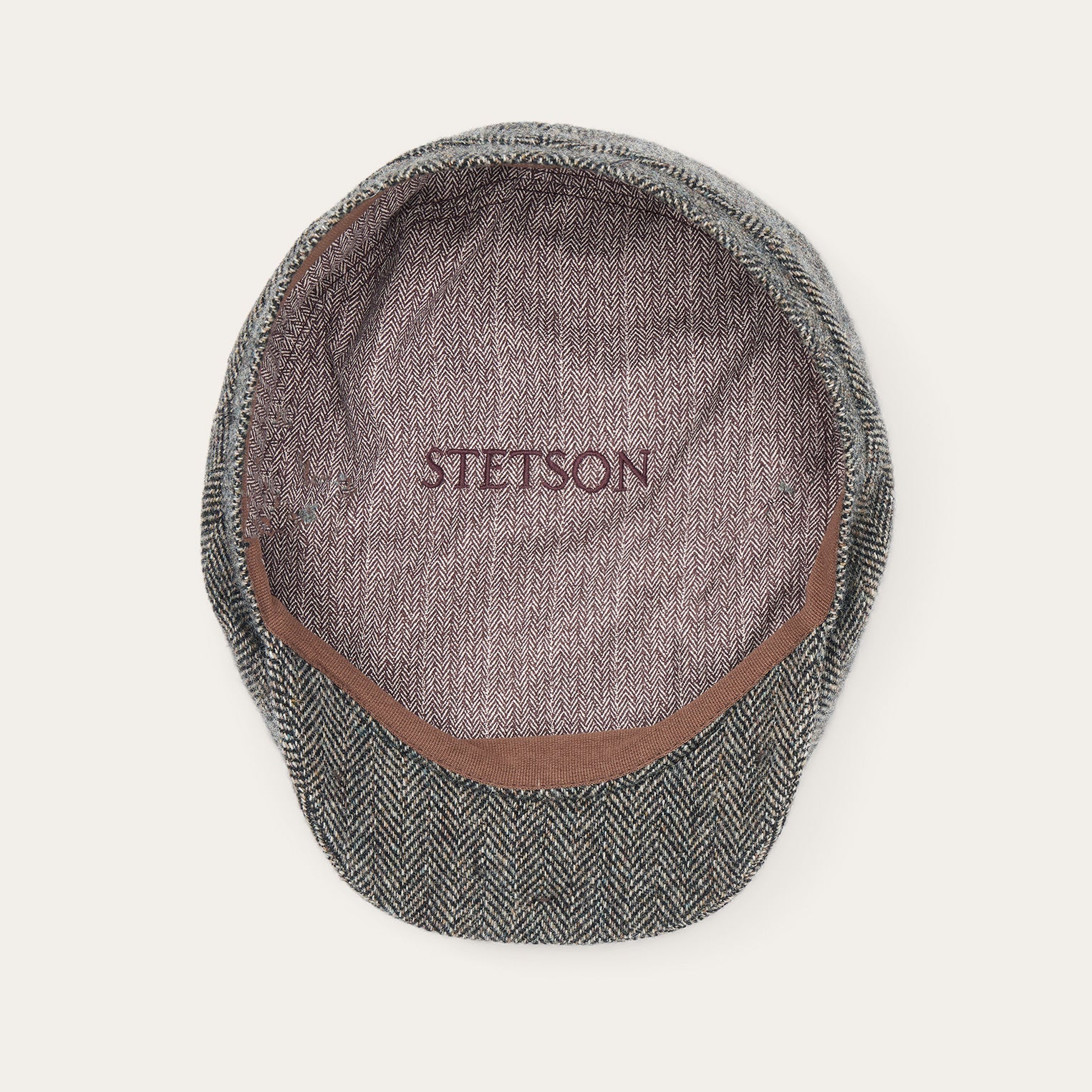 Wool Herringbone Driver Cap | Stetson Anthra Melange Herringbone