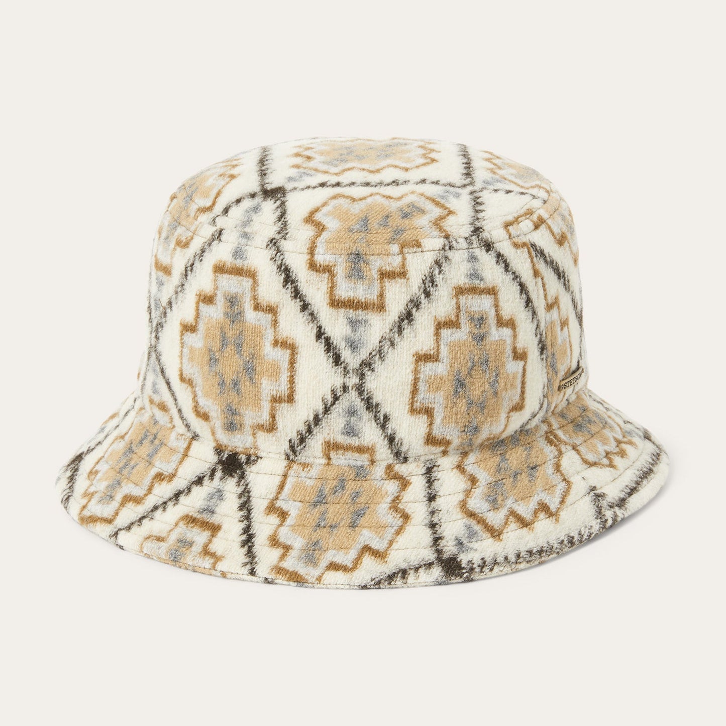 Navajo Jersey Bucket Hat | Stetson Off White / Beige