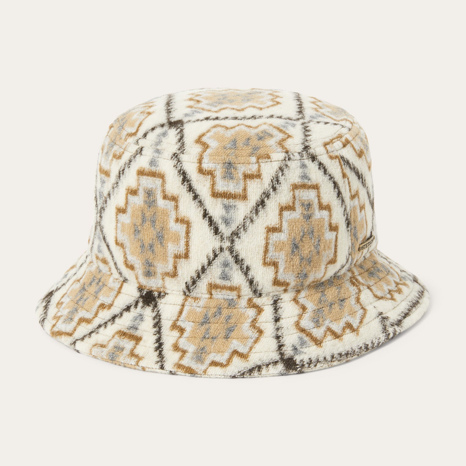 Navajo Jersey Bucket Hat | Stetson Off White / Beige
