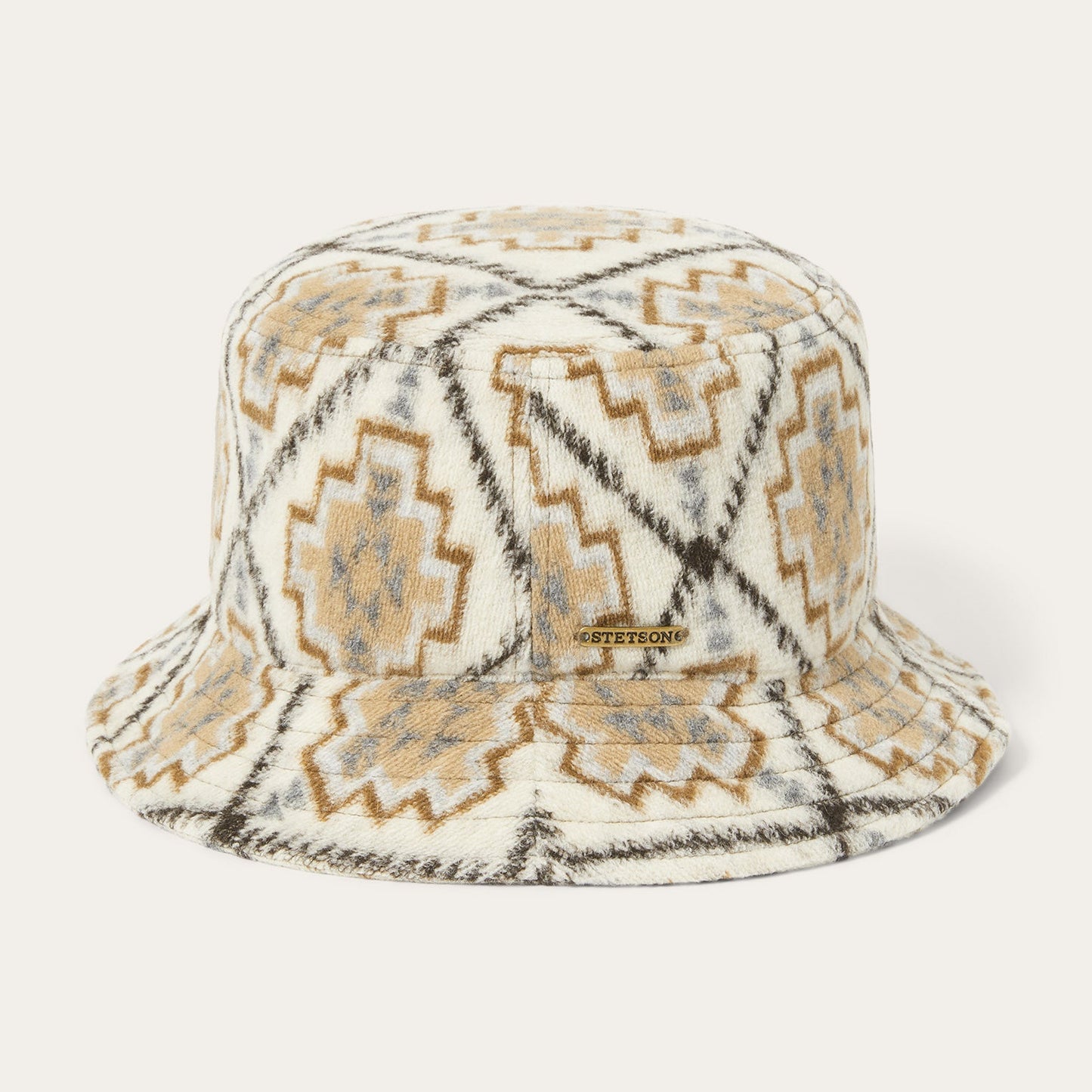 Navajo Jersey Bucket Hat | Stetson Off White / Beige