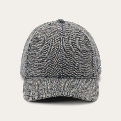 Wool Herringbone Baseball Cap | Stetson Anthra Melange Herringbone