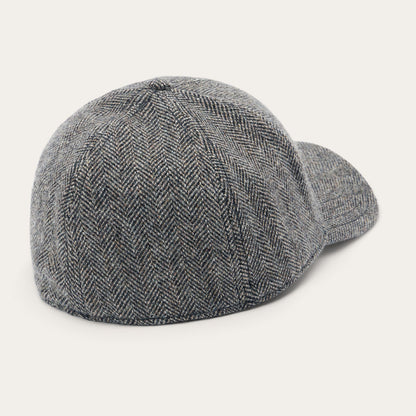 Wool Herringbone Baseball Cap | Stetson Anthra Melange Herringbone