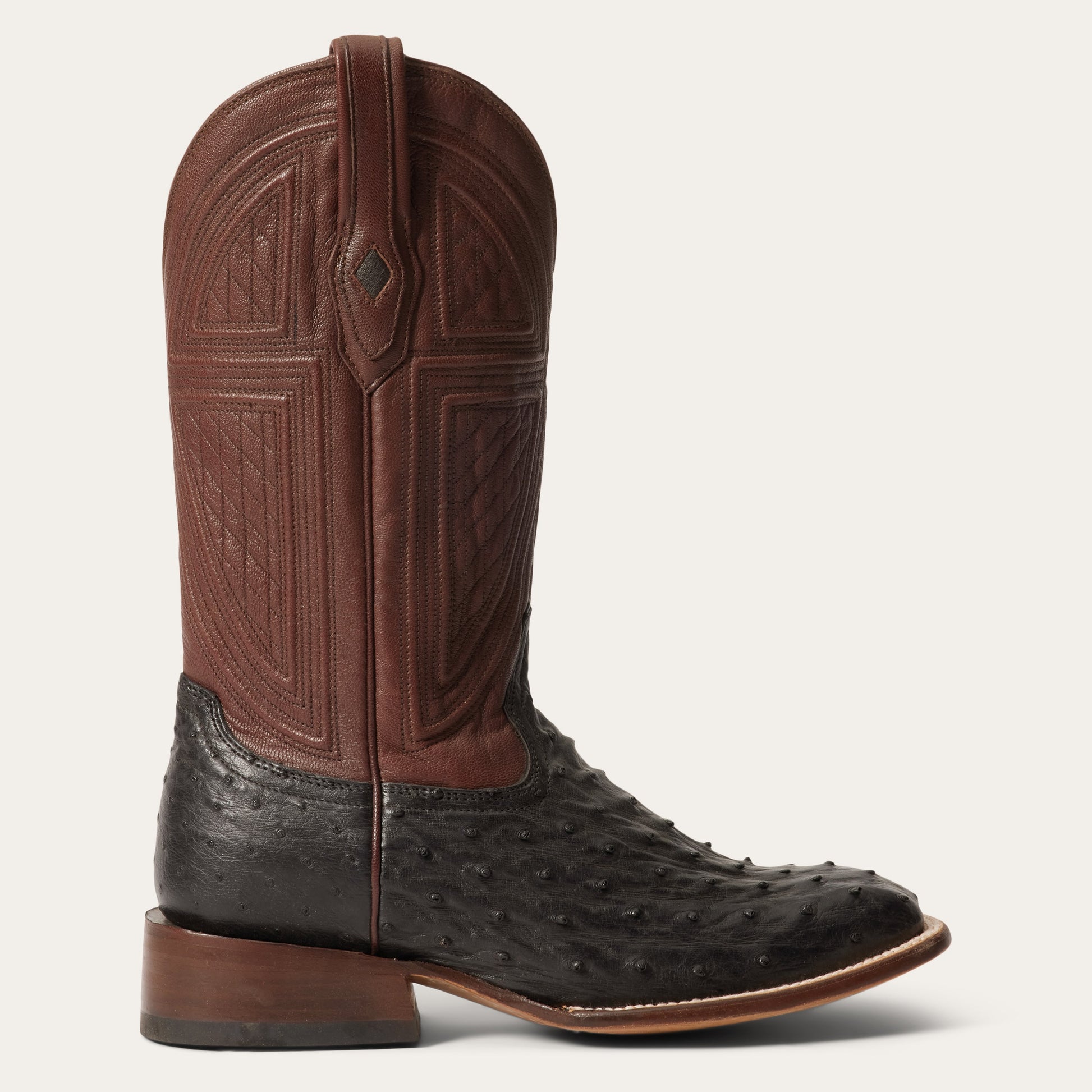 Dillon Ostrich Boots | Stetson Black