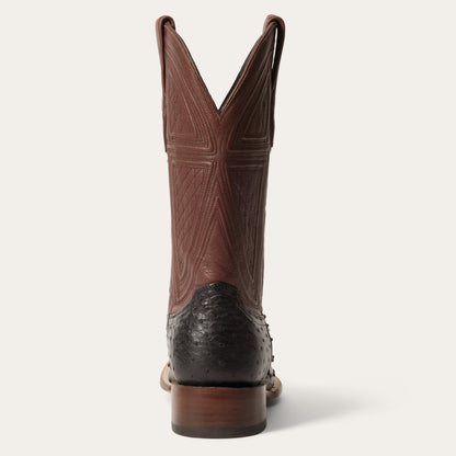 Dillon Ostrich Boots | Stetson Black
