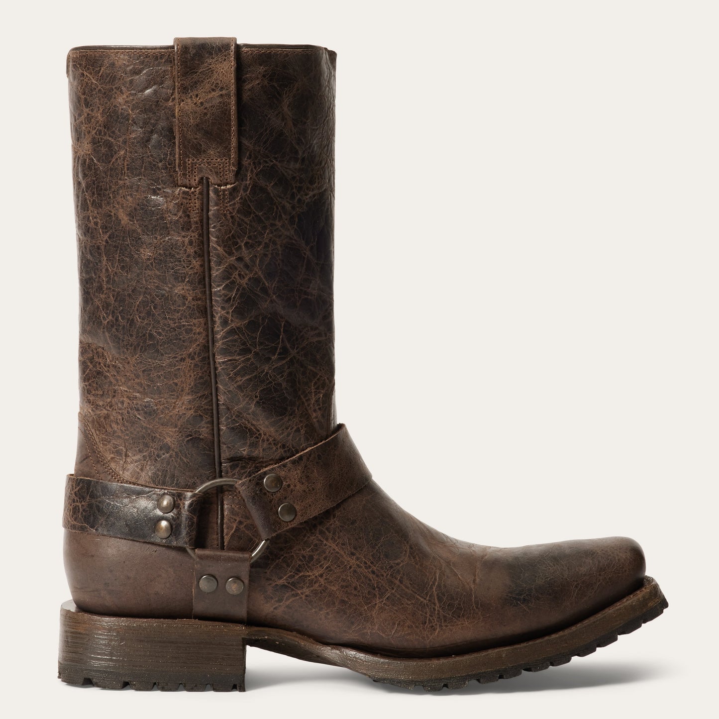 Heritage Harness Boots | Stetson Waxed Dark Brown