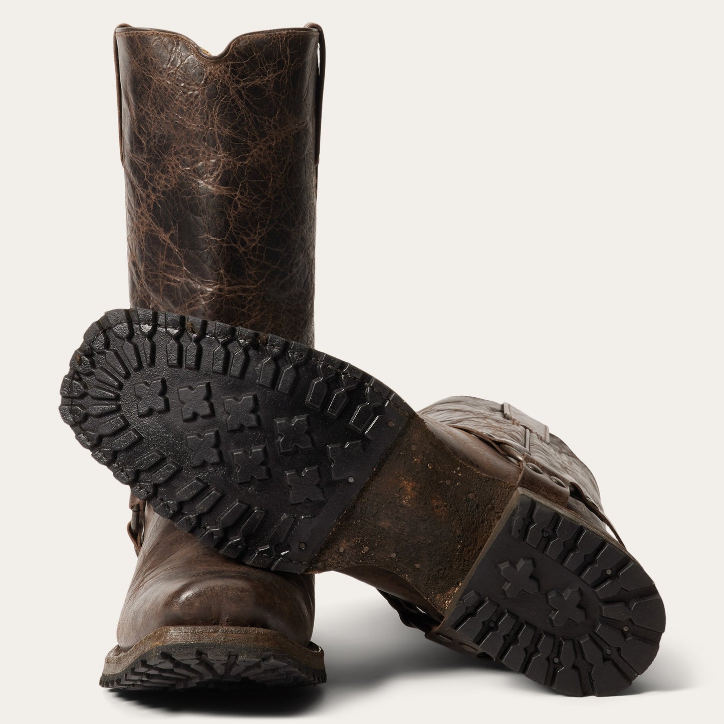 Heritage Harness Boots | Stetson Waxed Dark Brown