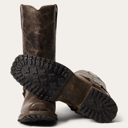 Heritage Harness Boots | Stetson Waxed Dark Brown