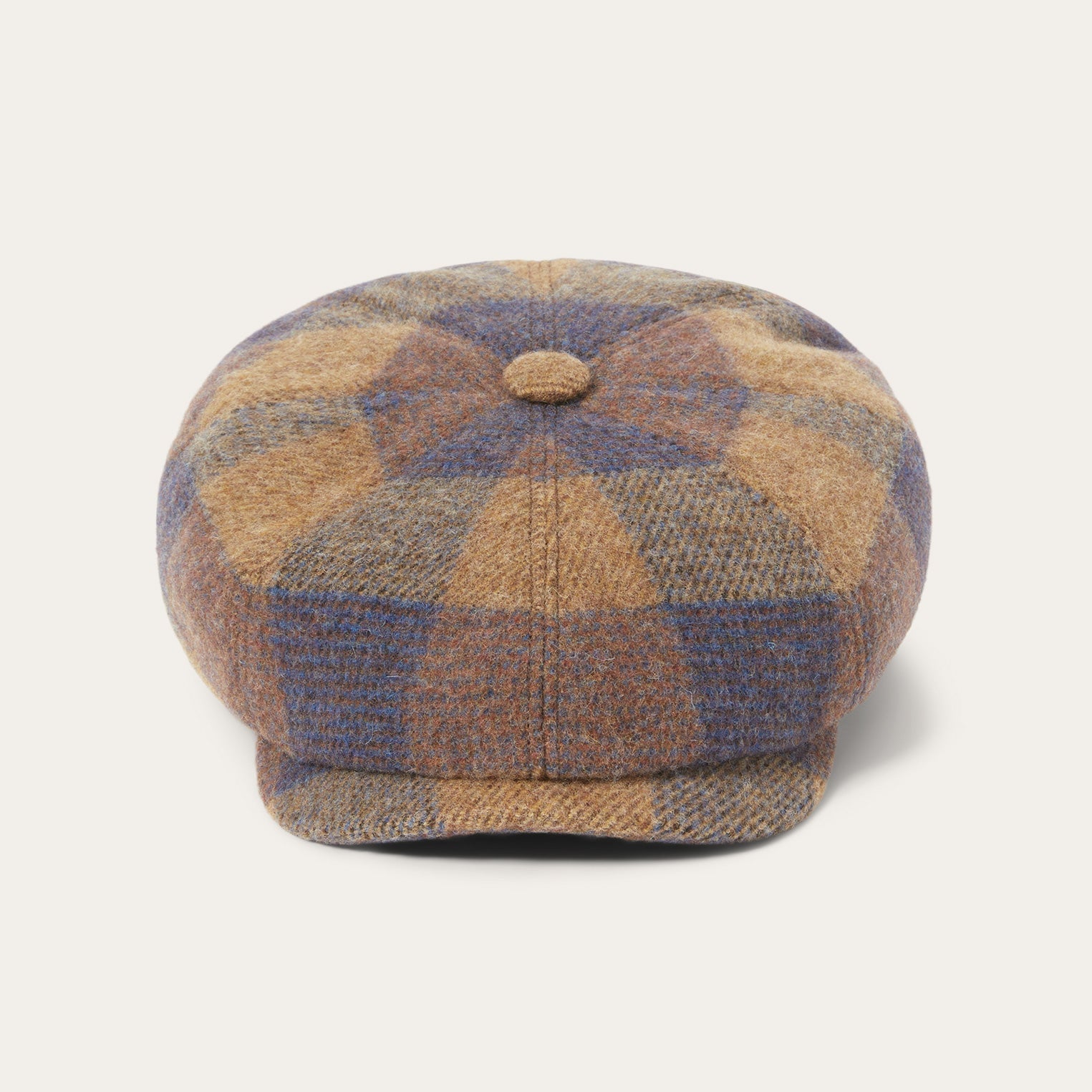 Wool Check Hatteras | Stetson Cognac/Sand/Blue