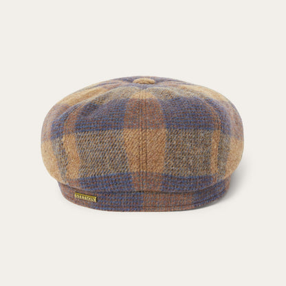 Wool Check Hatteras | Stetson Cognac/Sand/Blue