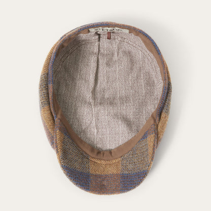 Wool Check Hatteras | Stetson Cognac/Sand/Blue