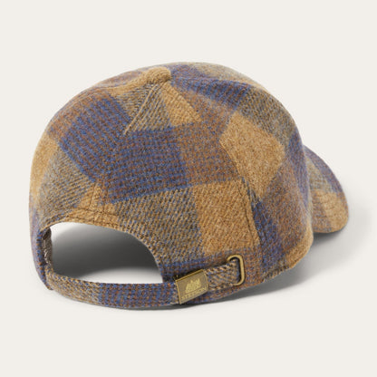 Wool Check Baseball Cap | Stetson Cognac/Sand/Blue