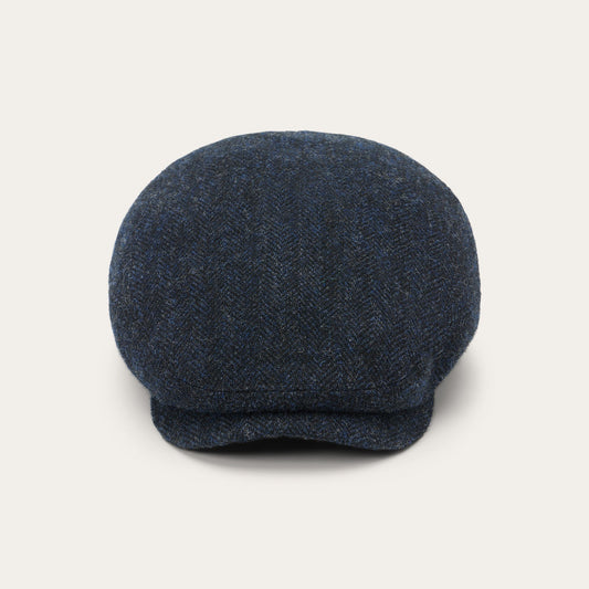 Wool Herringbone Driver Cap | Stetson Dark Navy Herringbone
