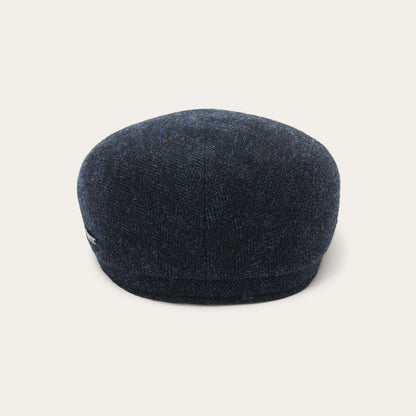 Wool Herringbone Driver Cap | Stetson Dark Navy Herringbone
