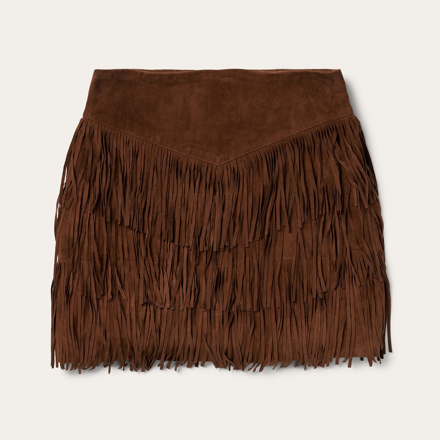 Lamb Suede Fringe Mini Skirt | Stetson Brown