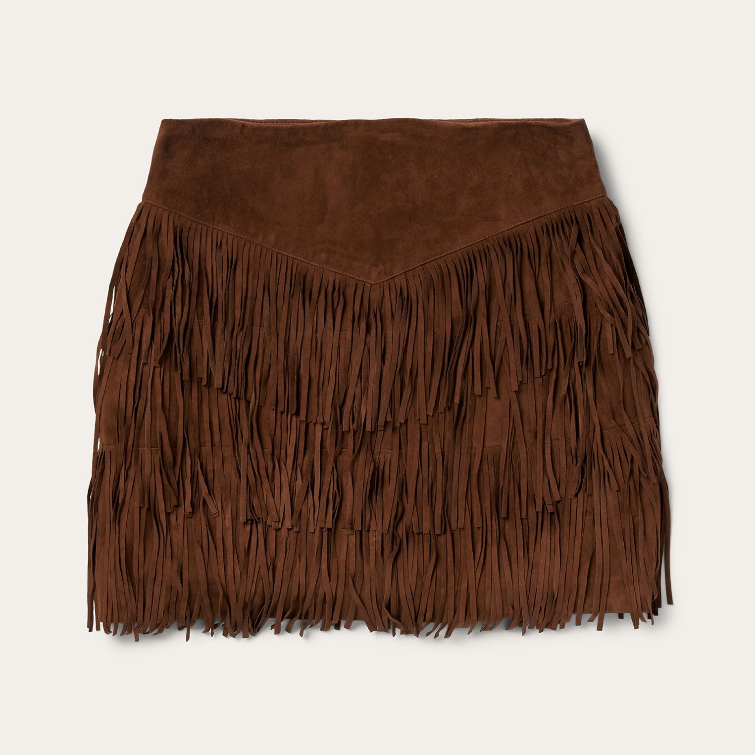 Lamb Suede Fringe Mini Skirt | Stetson Brown