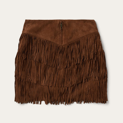 Lamb Suede Fringe Mini Skirt | Stetson Brown