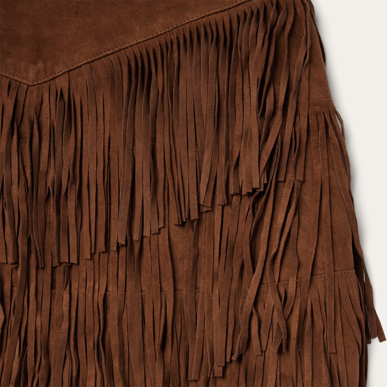 Lamb Suede Fringe Mini Skirt | Stetson Brown