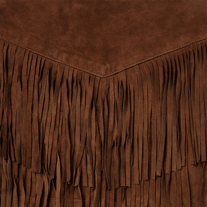 Lamb Suede Fringe Mini Skirt | Stetson Brown