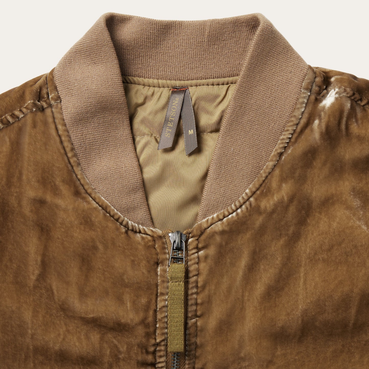 Embroidered Velvet Bomber Jacket | Stetson Copper