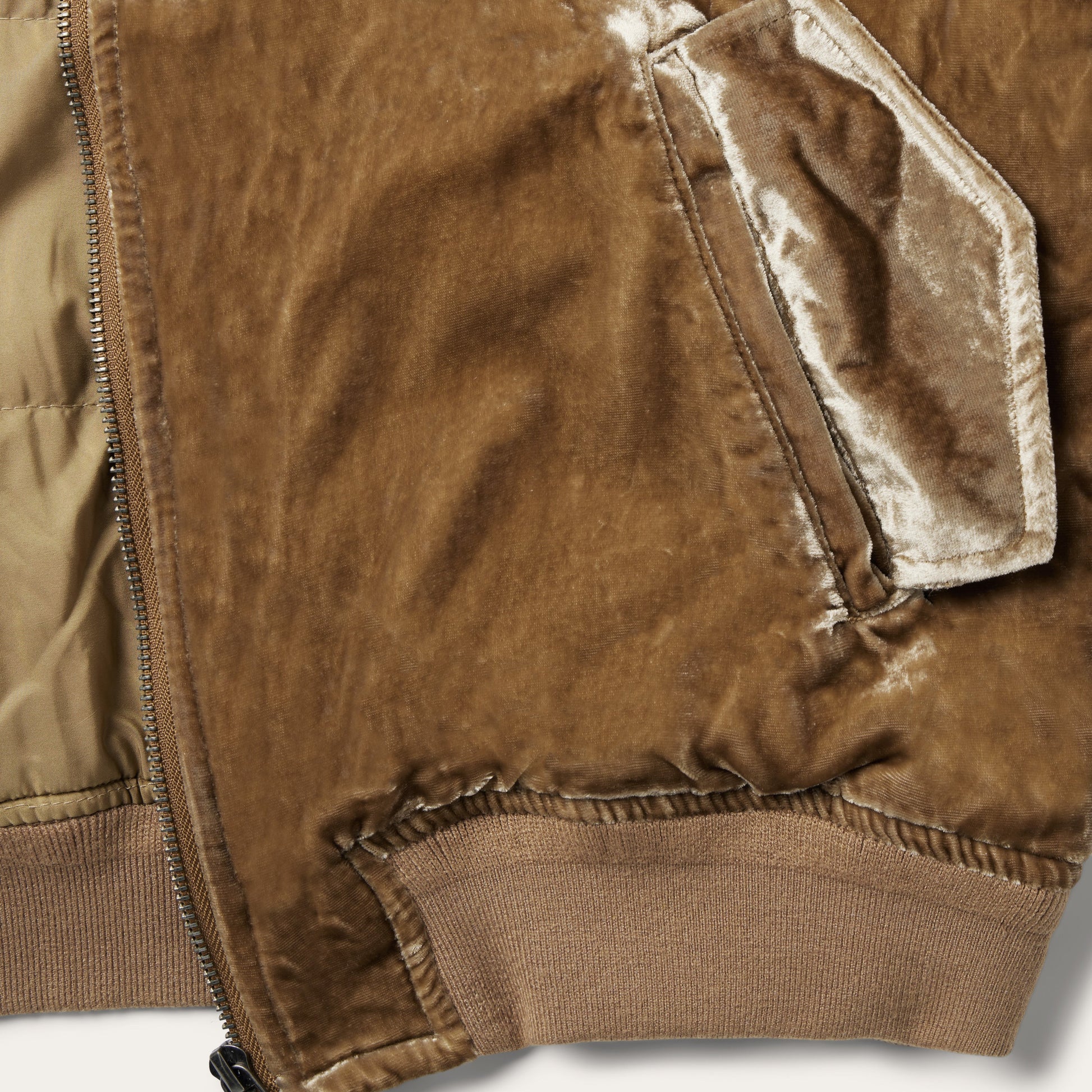Embroidered Velvet Bomber Jacket | Stetson Copper
