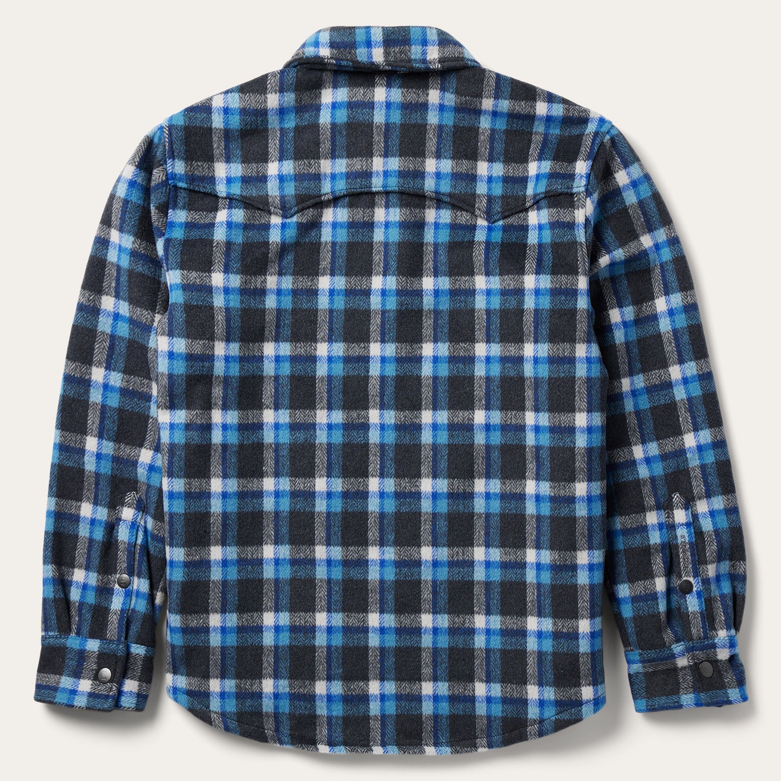 Blue Plaid Quilted Shirt Jacket | Stetson Blue