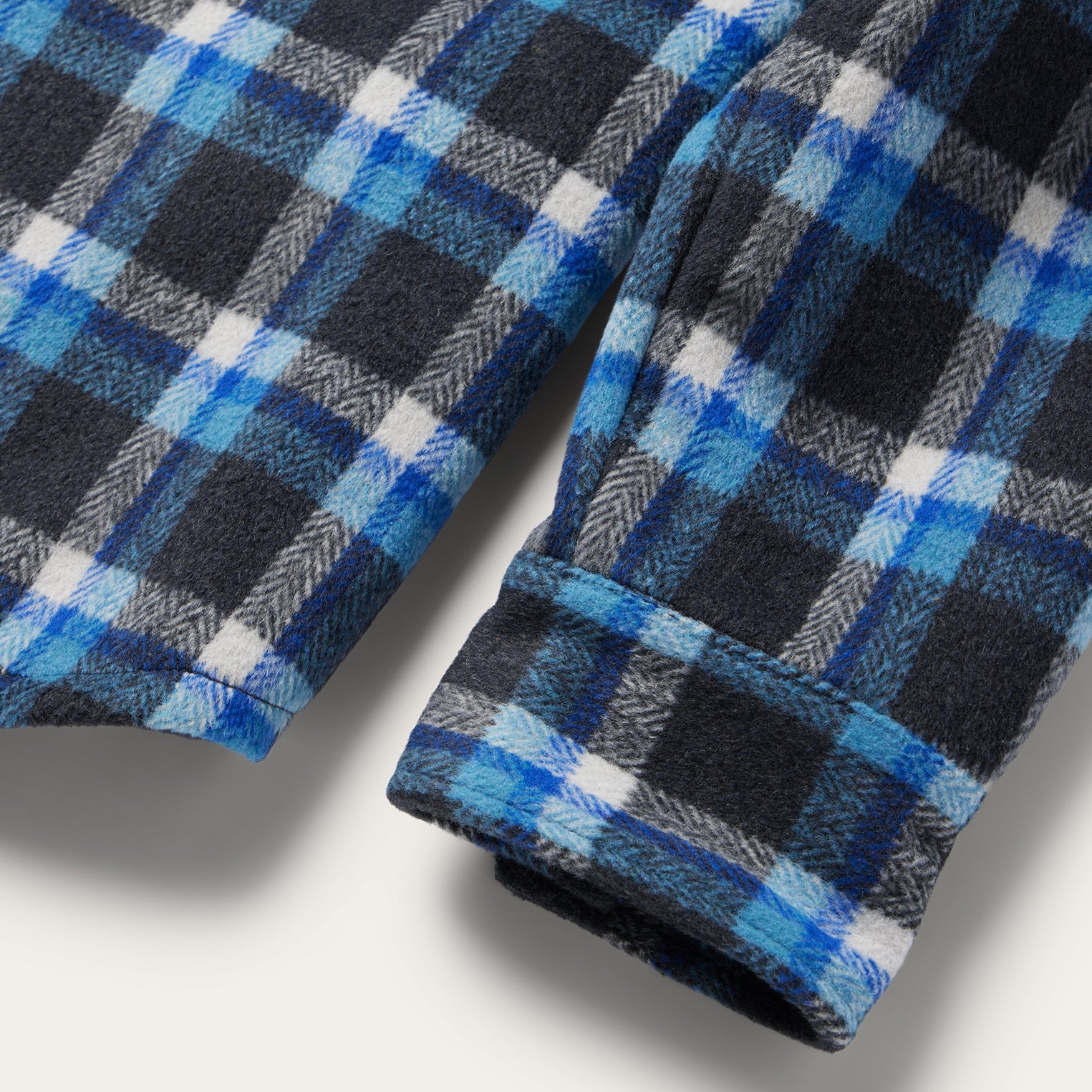 Blue Plaid Quilted Shirt Jacket | Stetson Blue