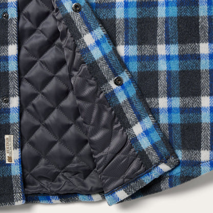 Blue Plaid Quilted Shirt Jacket | Stetson Blue