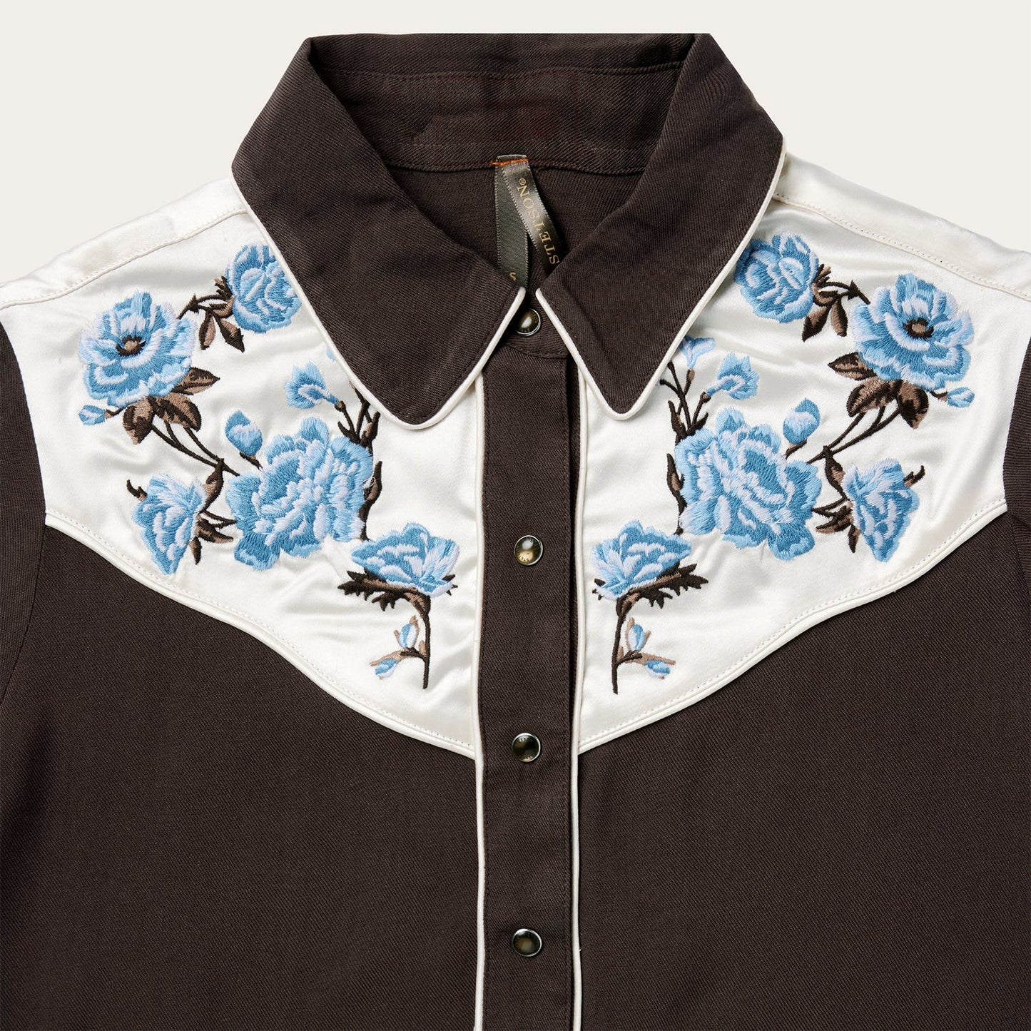 Embroidered Western Shirt | Stetson Brown