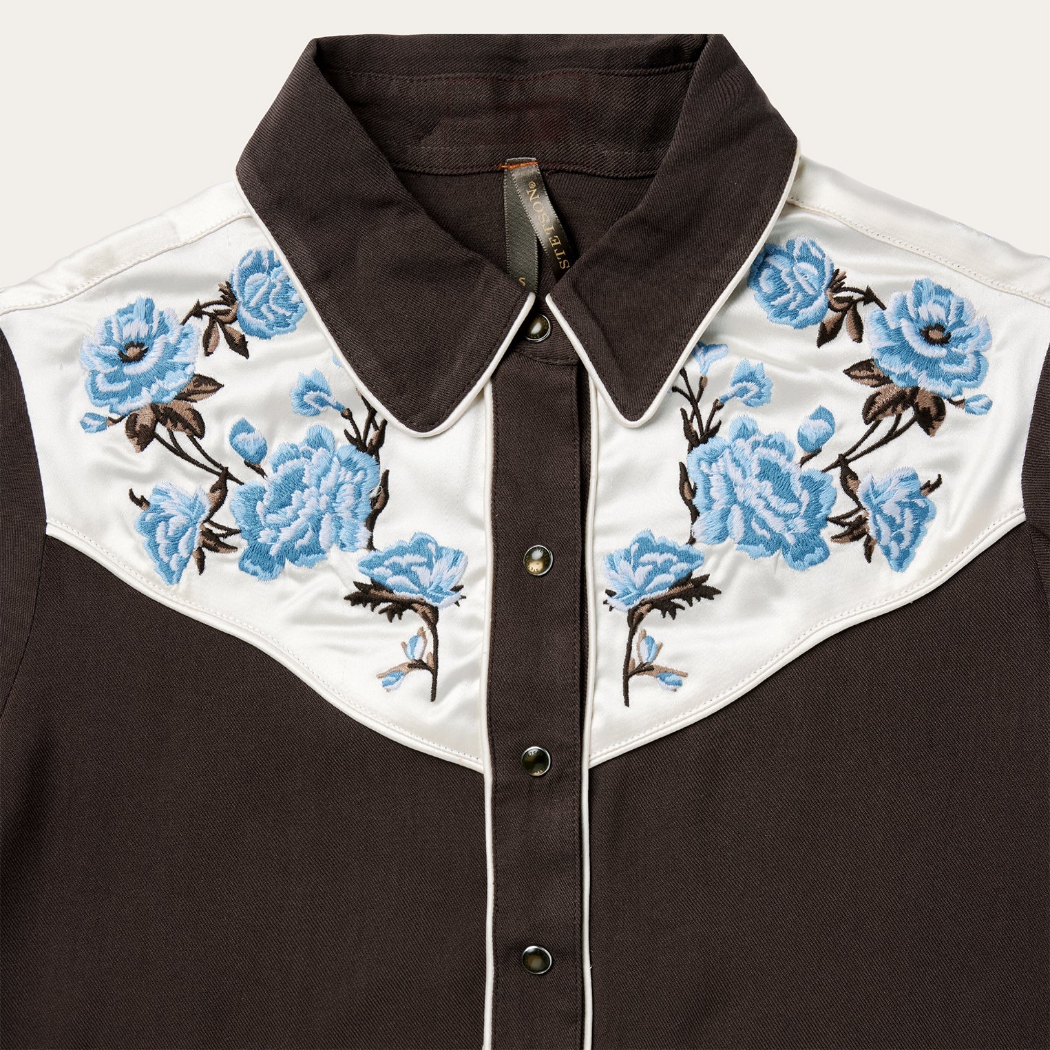 Embroidered Western Shirt | Stetson Brown