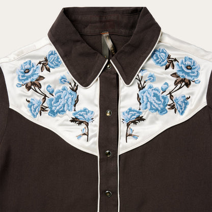 Embroidered Western Shirt | Stetson Brown