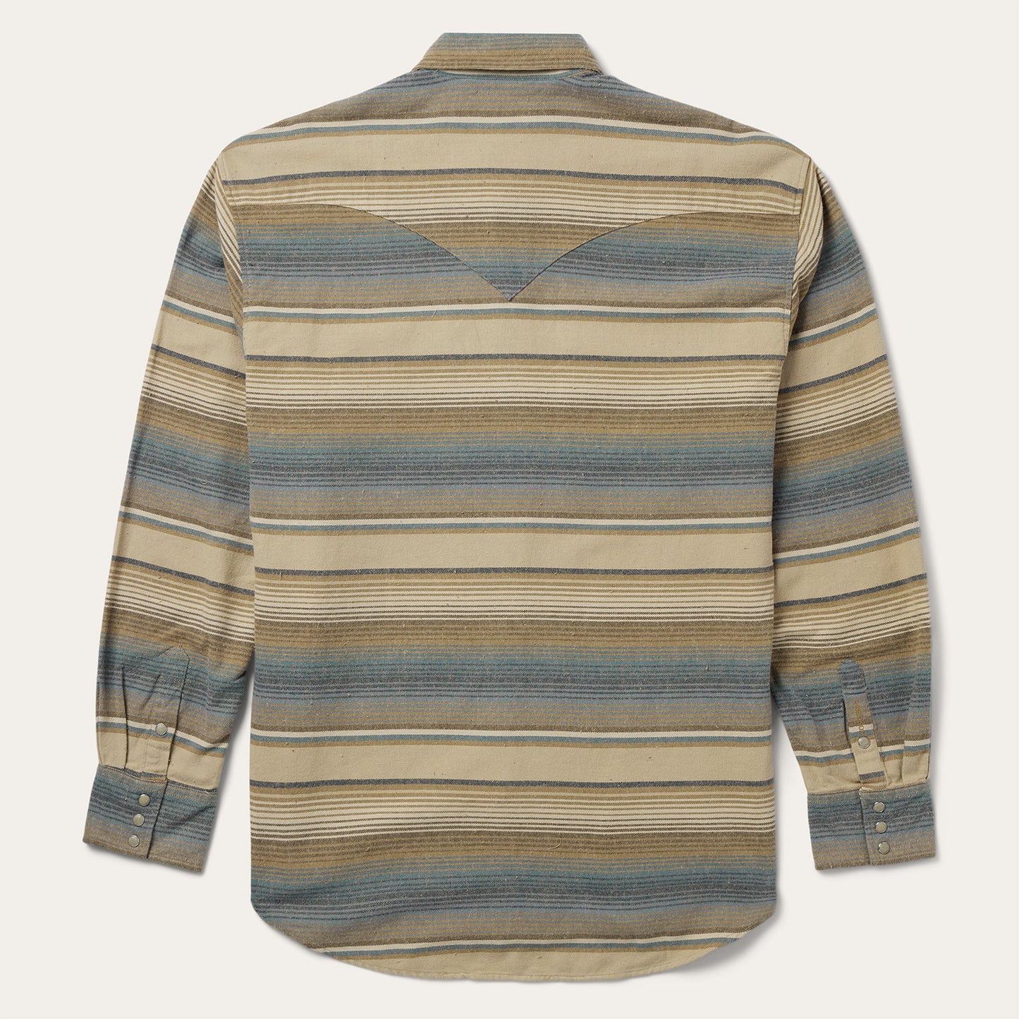 Blue Stripe Flannel Western Shirt | Stetson Blue