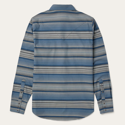 Serape Stripe Western Shirt | Stetson Blue