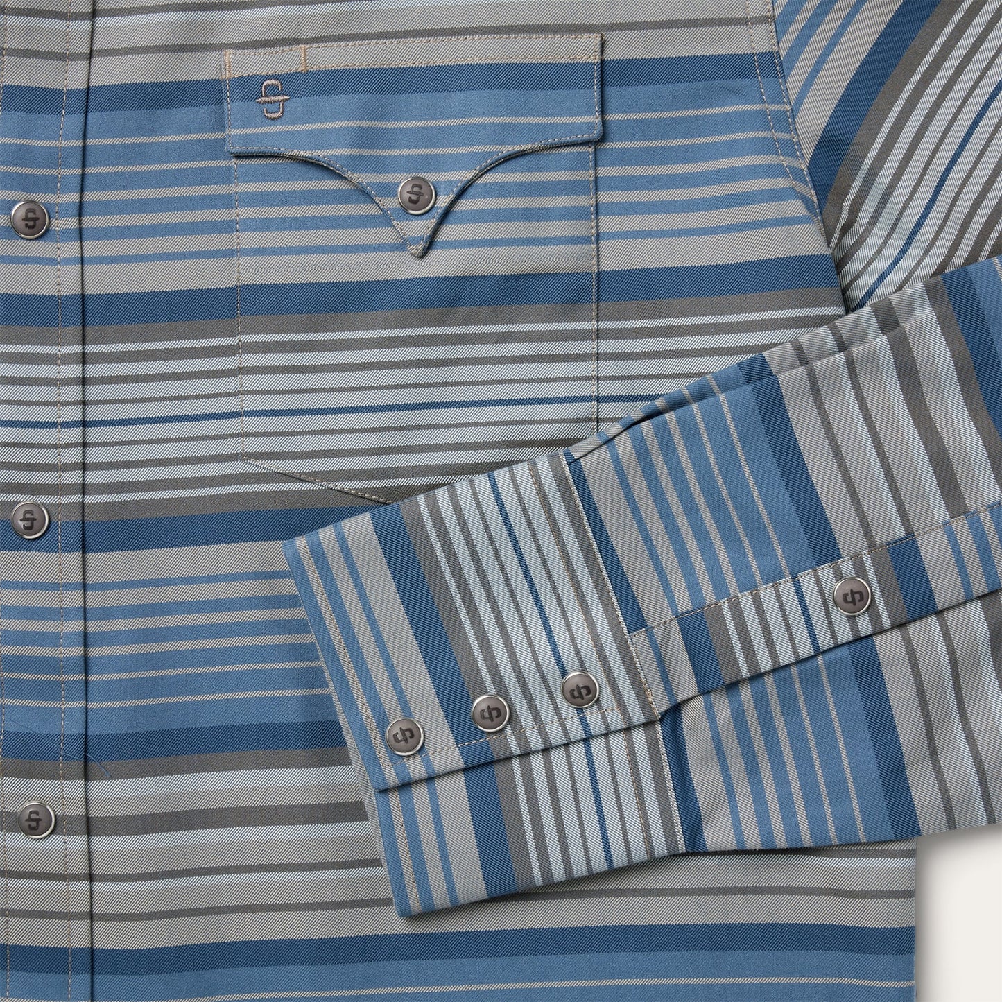 Serape Stripe Western Shirt | Stetson Blue