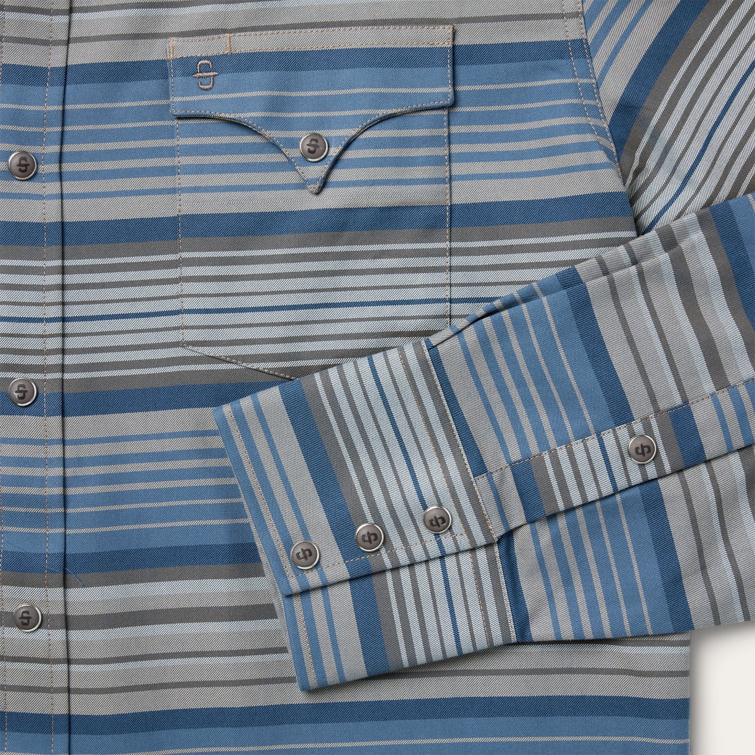 Serape Stripe Western Shirt | Stetson Blue