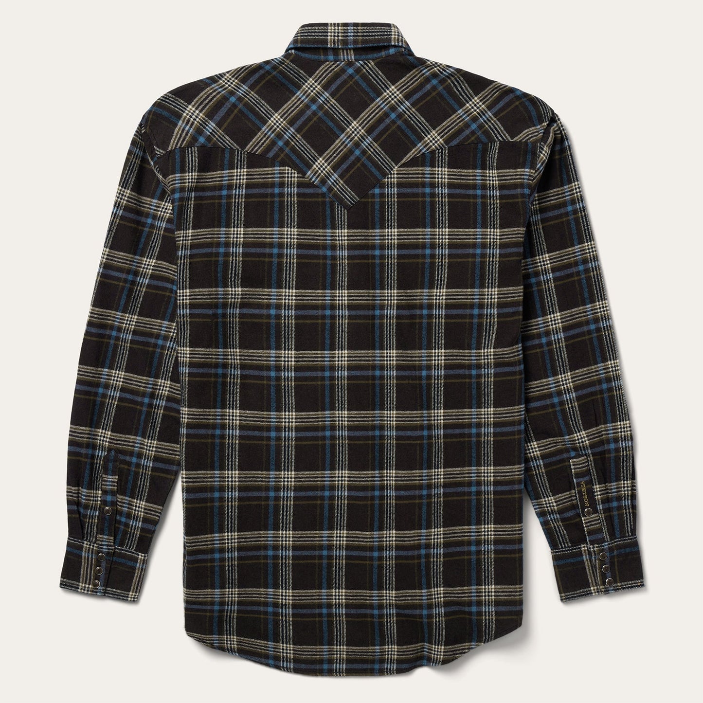 Brown Plaid Flannel Western Shirt | Stetson Brown