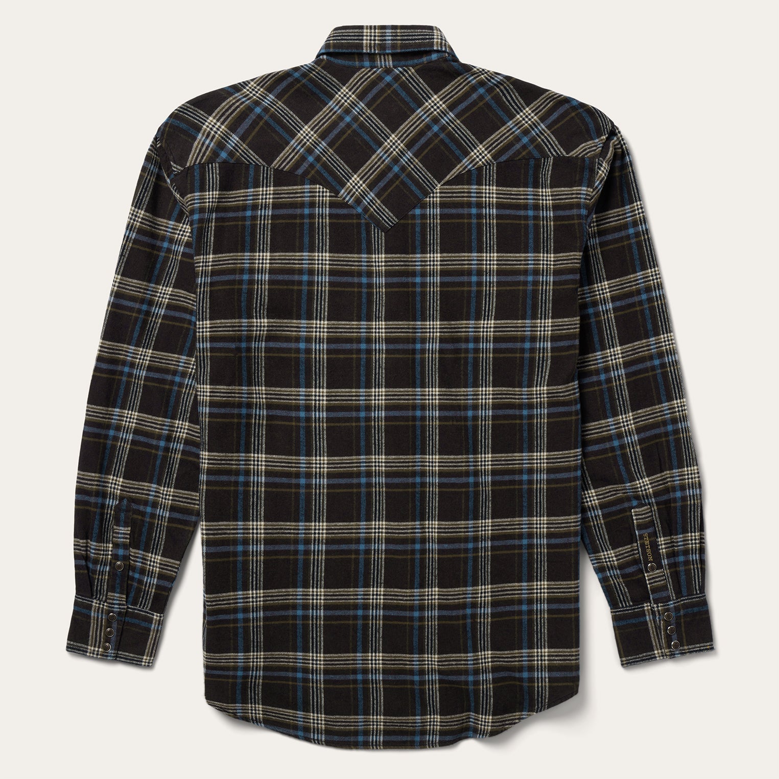 Brown Plaid Flannel Western Shirt | Stetson Brown
