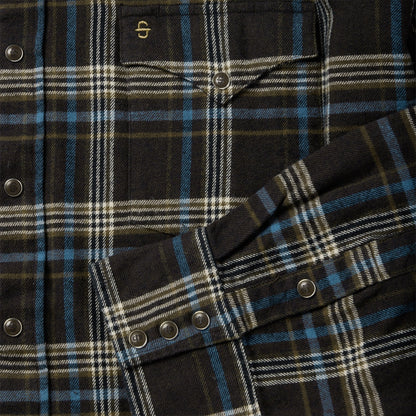 Brown Plaid Flannel Western Shirt | Stetson Brown