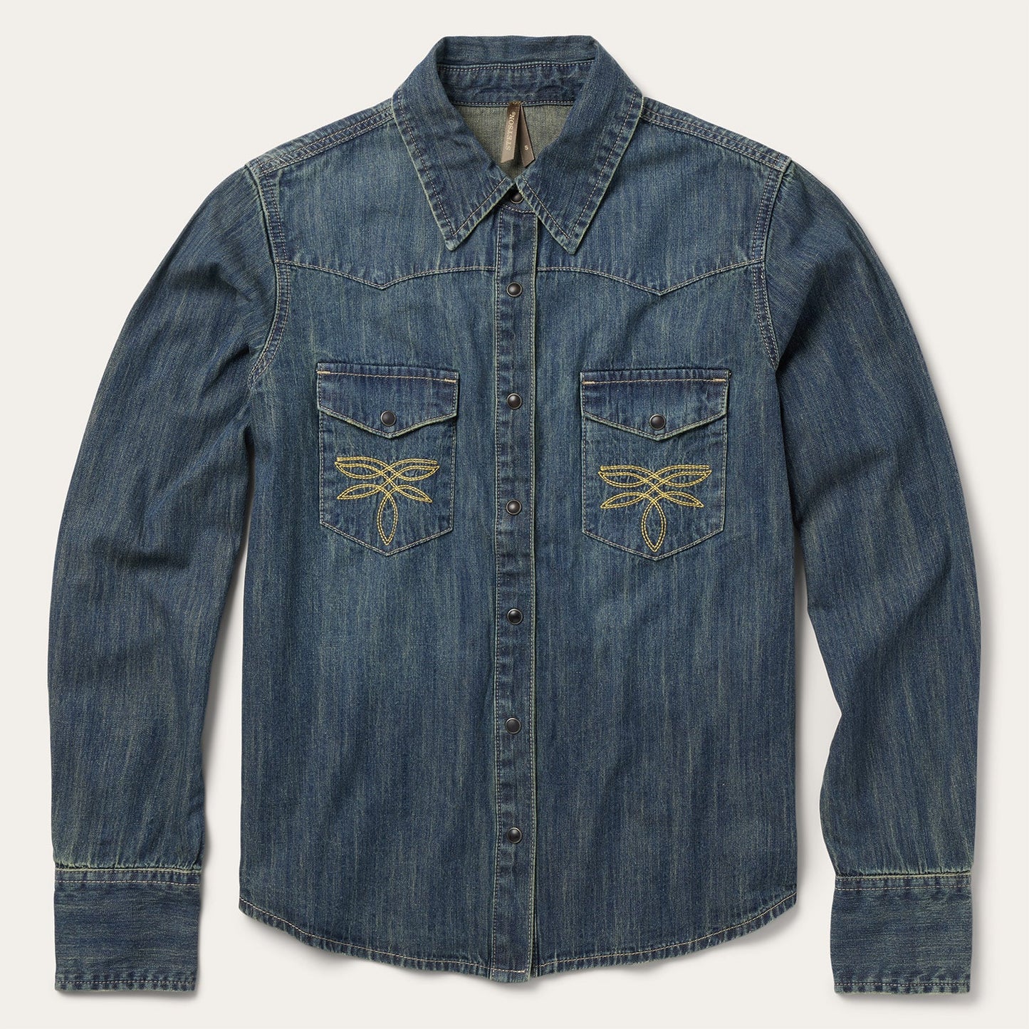 Dirty Denim Boyfriend Fit Shirt | Stetson Blue