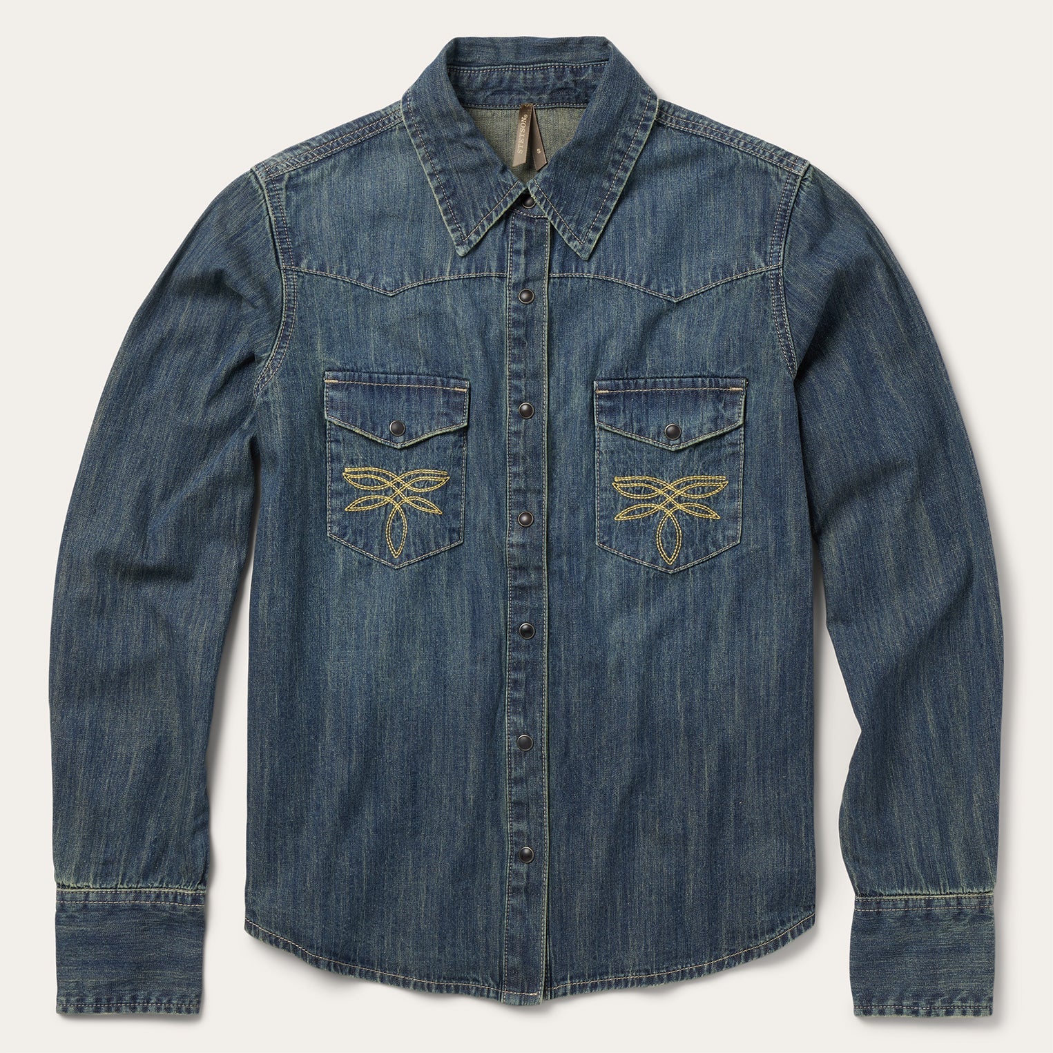 Dirty Denim Boyfriend Fit Shirt | Stetson Blue
