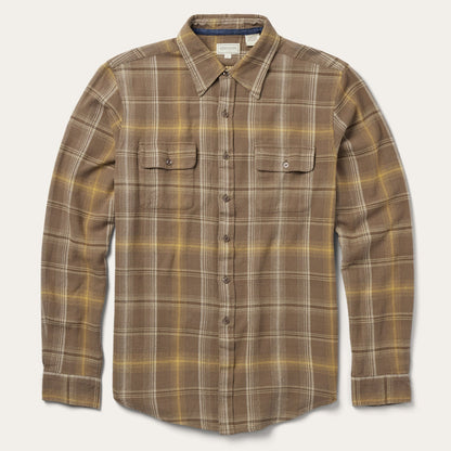 Brown Flannel Button-Front Shirt | Stetson Brown