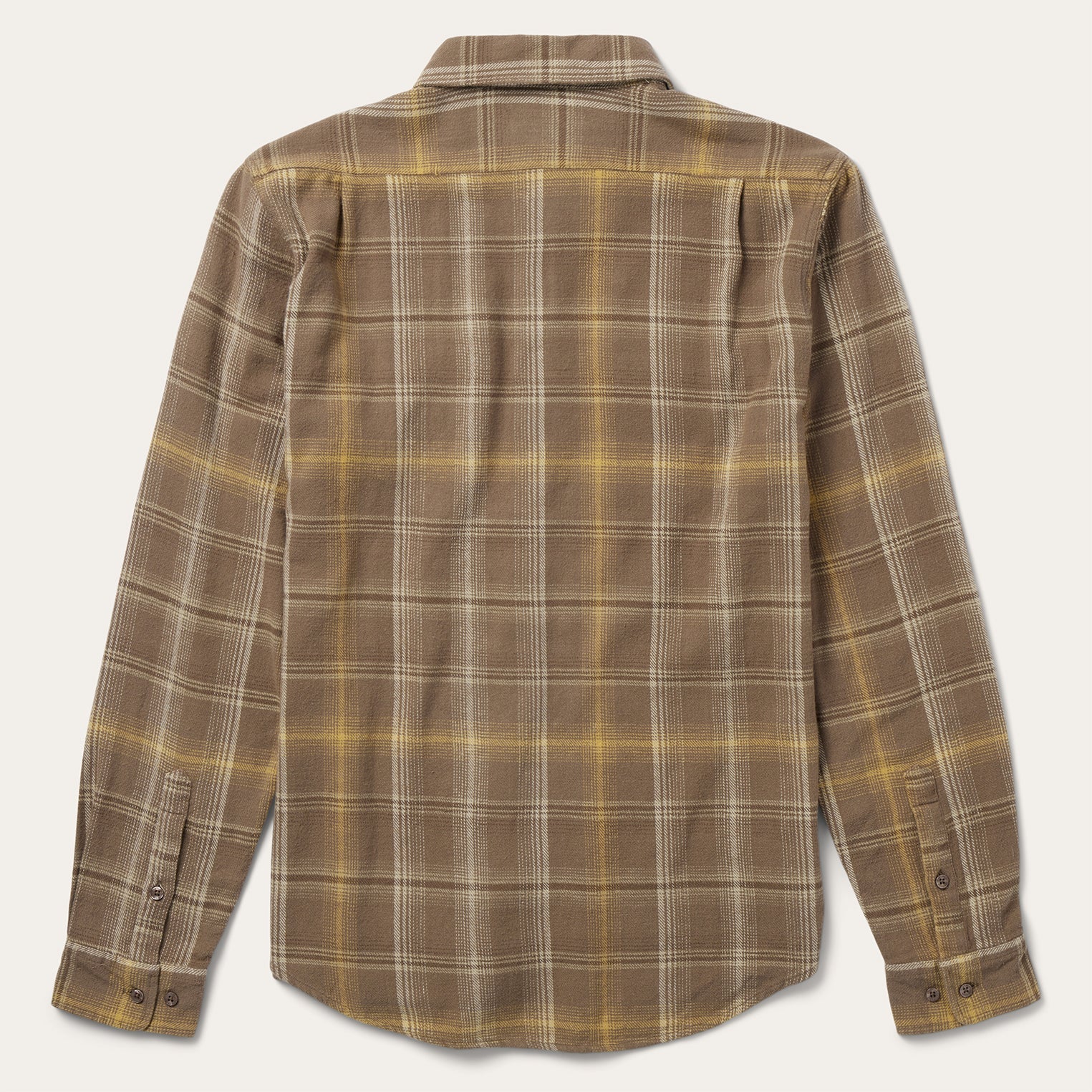 Brown Flannel Button-Front Shirt | Stetson Brown