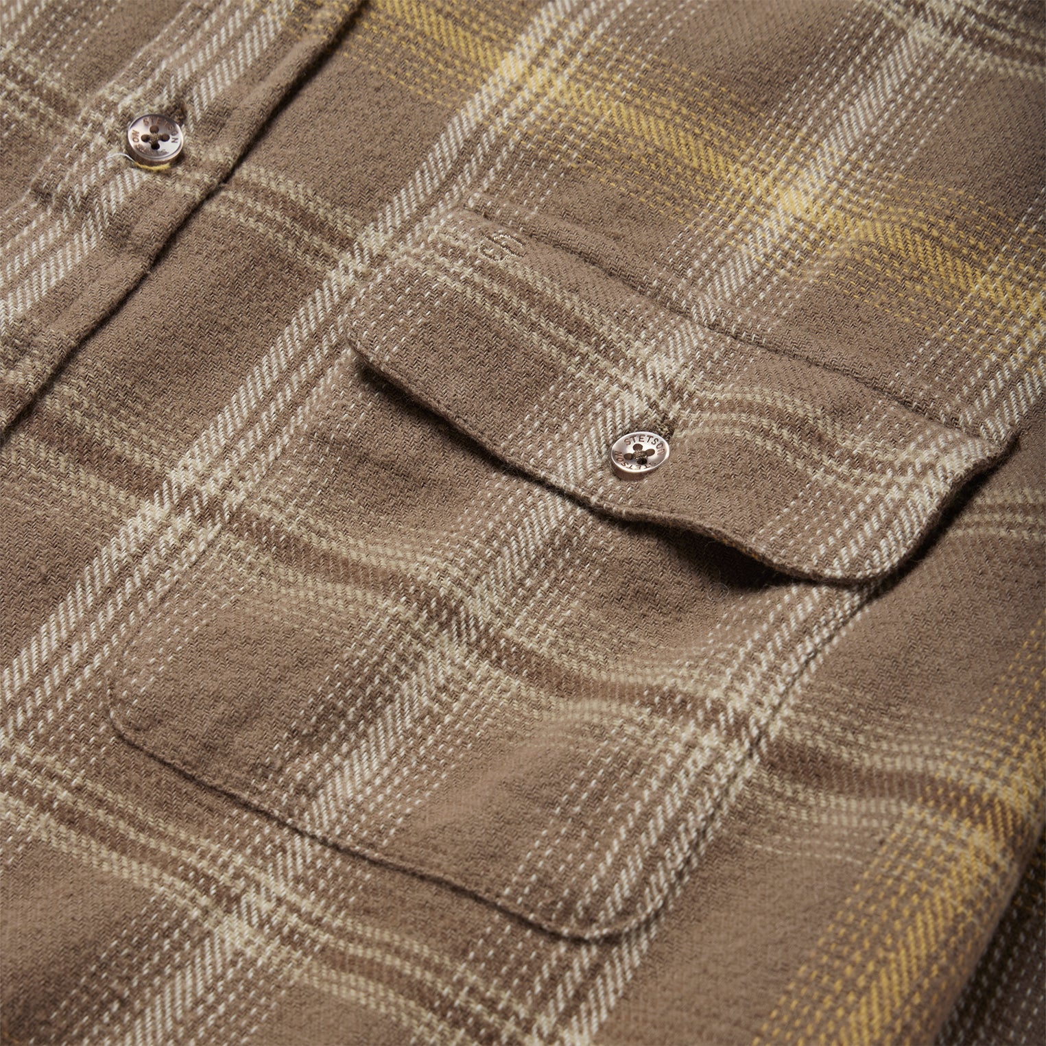 Brown Flannel Button-Front Shirt | Stetson Brown