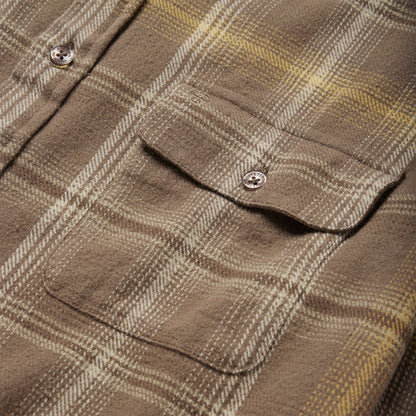 Brown Flannel Button-Front Shirt | Stetson Brown