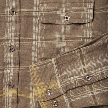 Brown Flannel Button-Front Shirt | Stetson Brown
