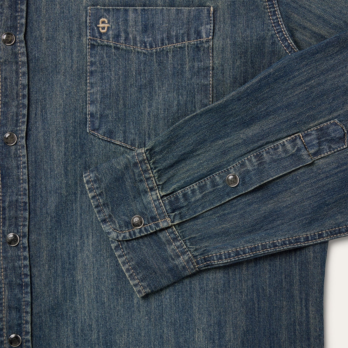 Dark Denim Western Shirt | Stetson Blue